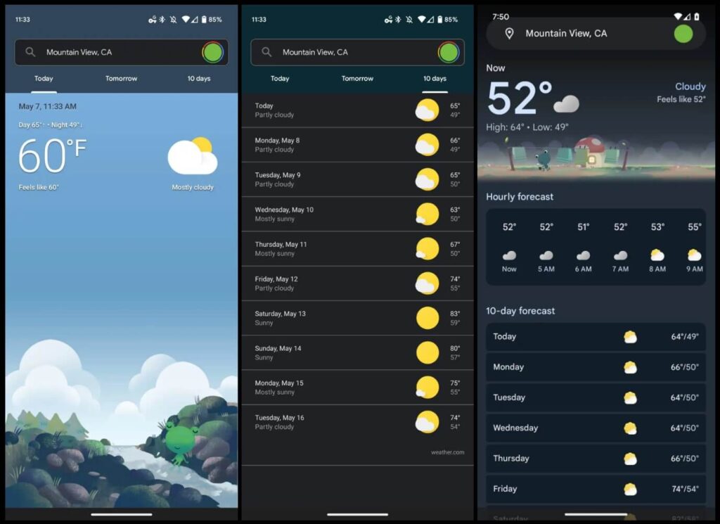 Google intends to update the "Weather" app for Android